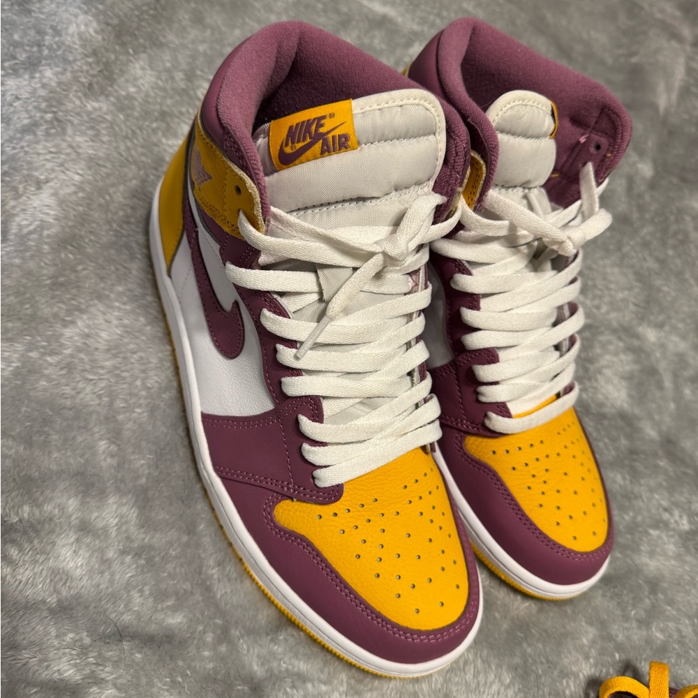 Nike Air High-Top Sneakers in Yellow and Purple